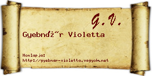 Gyebnár Violetta névjegykártya